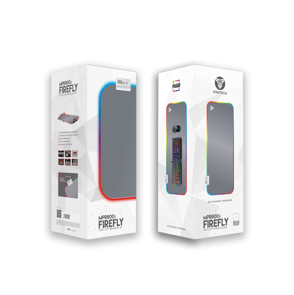 Fantech PC RGB Mousemat Extend Size 800 x 300 x 4mm Non-Slip Rubber Compter Desk Pad (MPR800S)